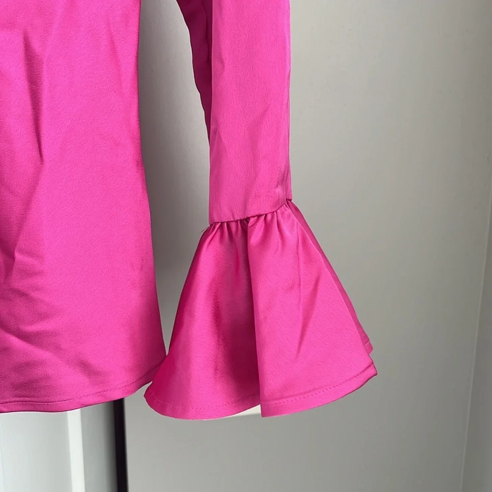 J. Crew Pink Satin Shirt, NWT - Picture 5 of 6